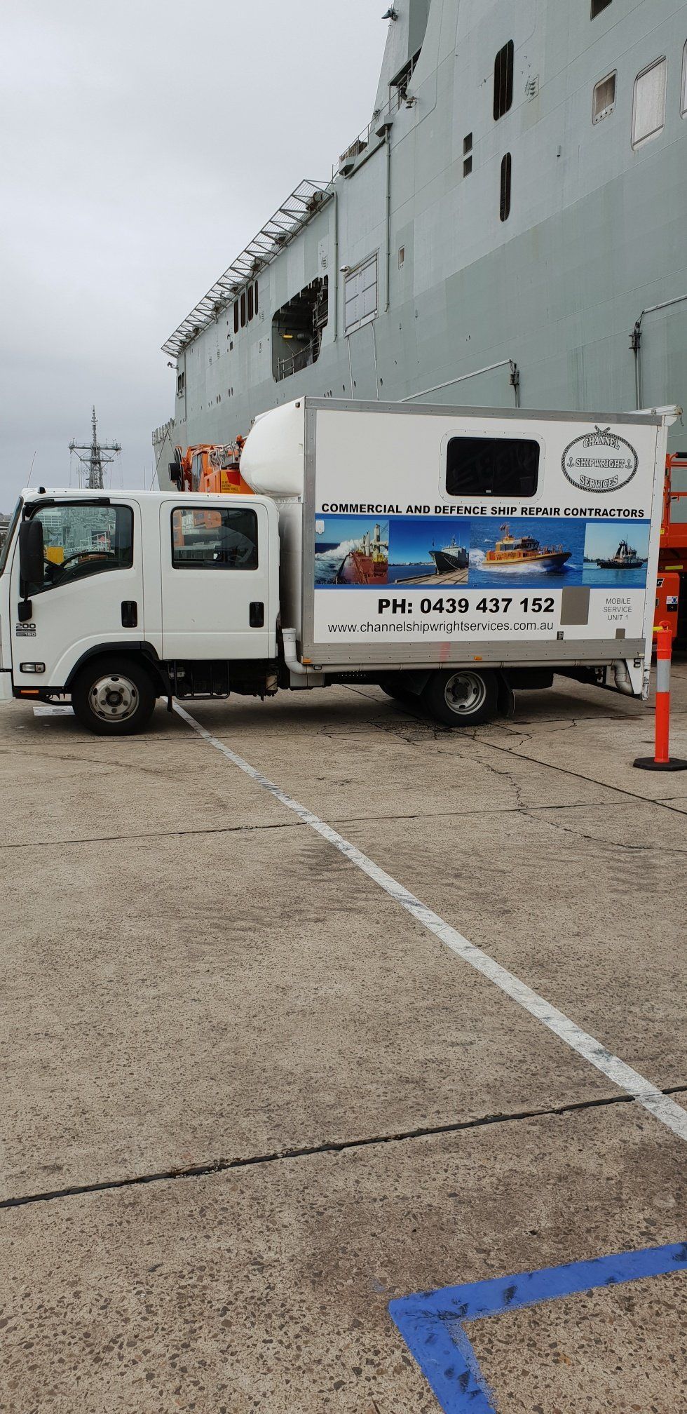 White Truck — Newcastle, NSW — Channel Shipwright Services