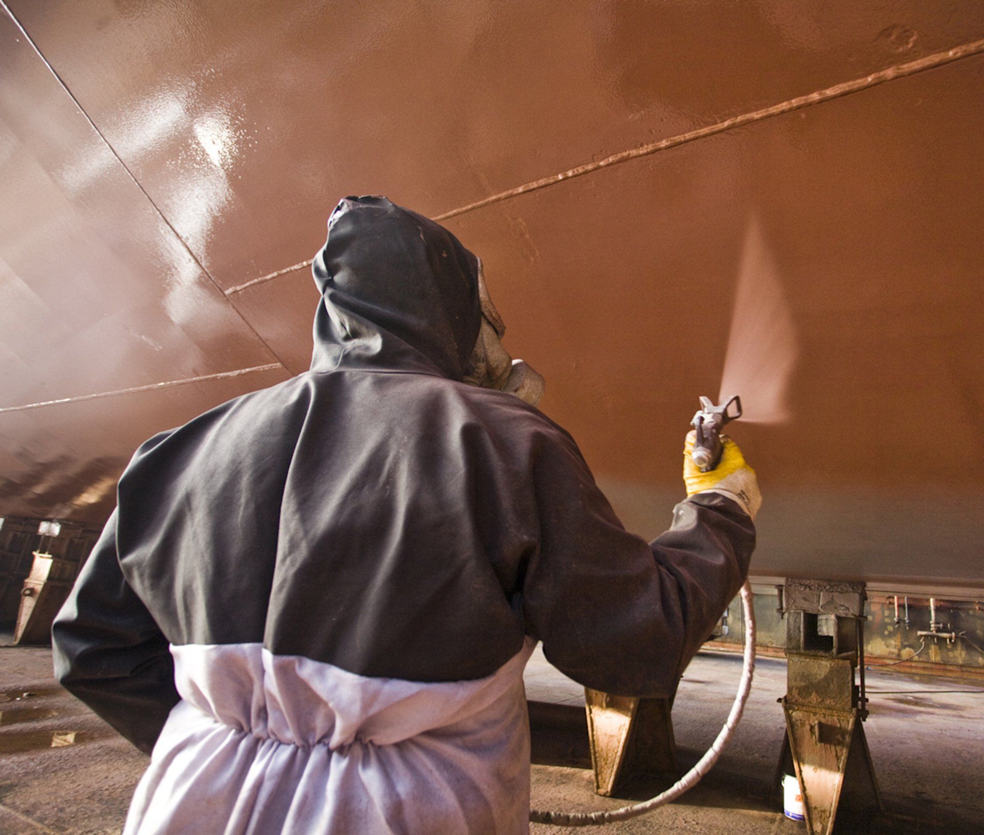 Ship Spray Painting — Newcastle, NSW — Channel Shipwright Services Ship Spray Painting — Newcastle, NSW — Channel Shipwright Services