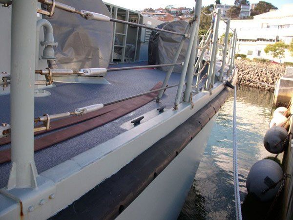 Sponson Repair Rubber — Newcastle, NSW — Channel Shipwright Services