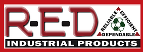 R-E-D Industrial Products logo with red letters and black tagline: Reliable, Efficient, Dependable