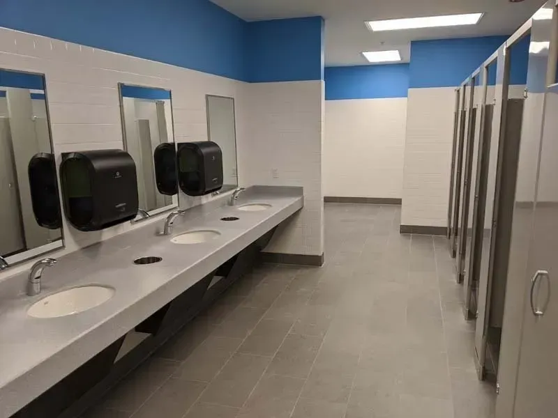 A commercial bathroom remodel in Dearborn, MI by Dream Builders Contracting