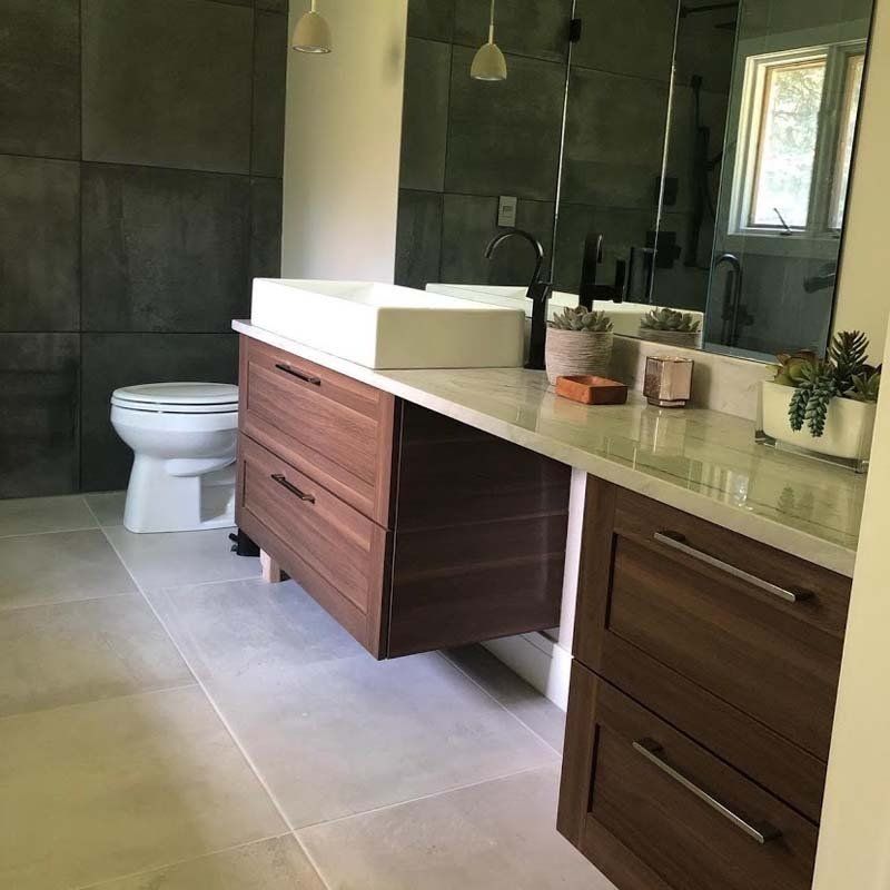 A gorgeous bathroom remodel by Dream Builders Contracting in Dearborn, MI