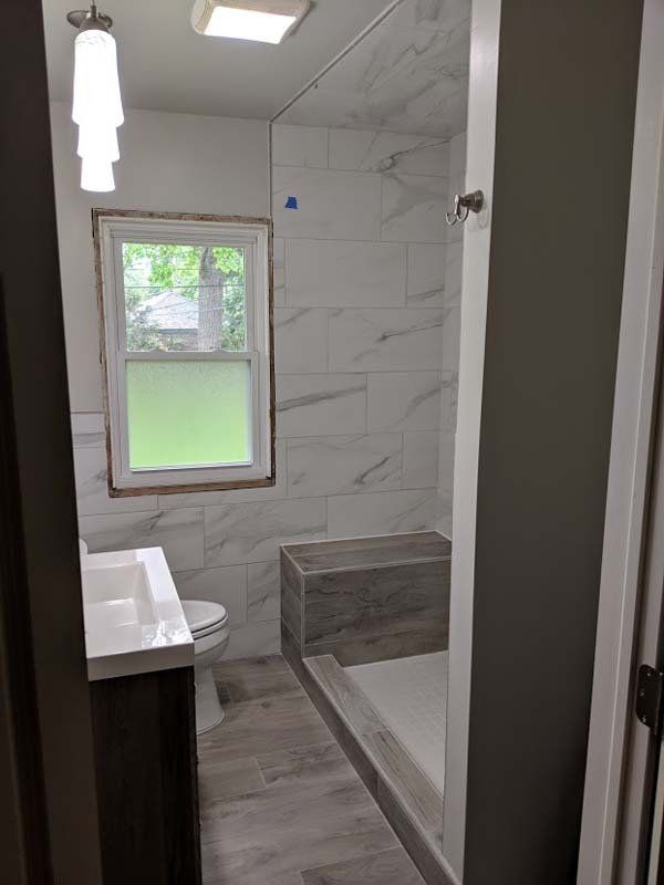 A gorgeous bathroom remodel by Dream Builders Contracting in Dearborn, MI