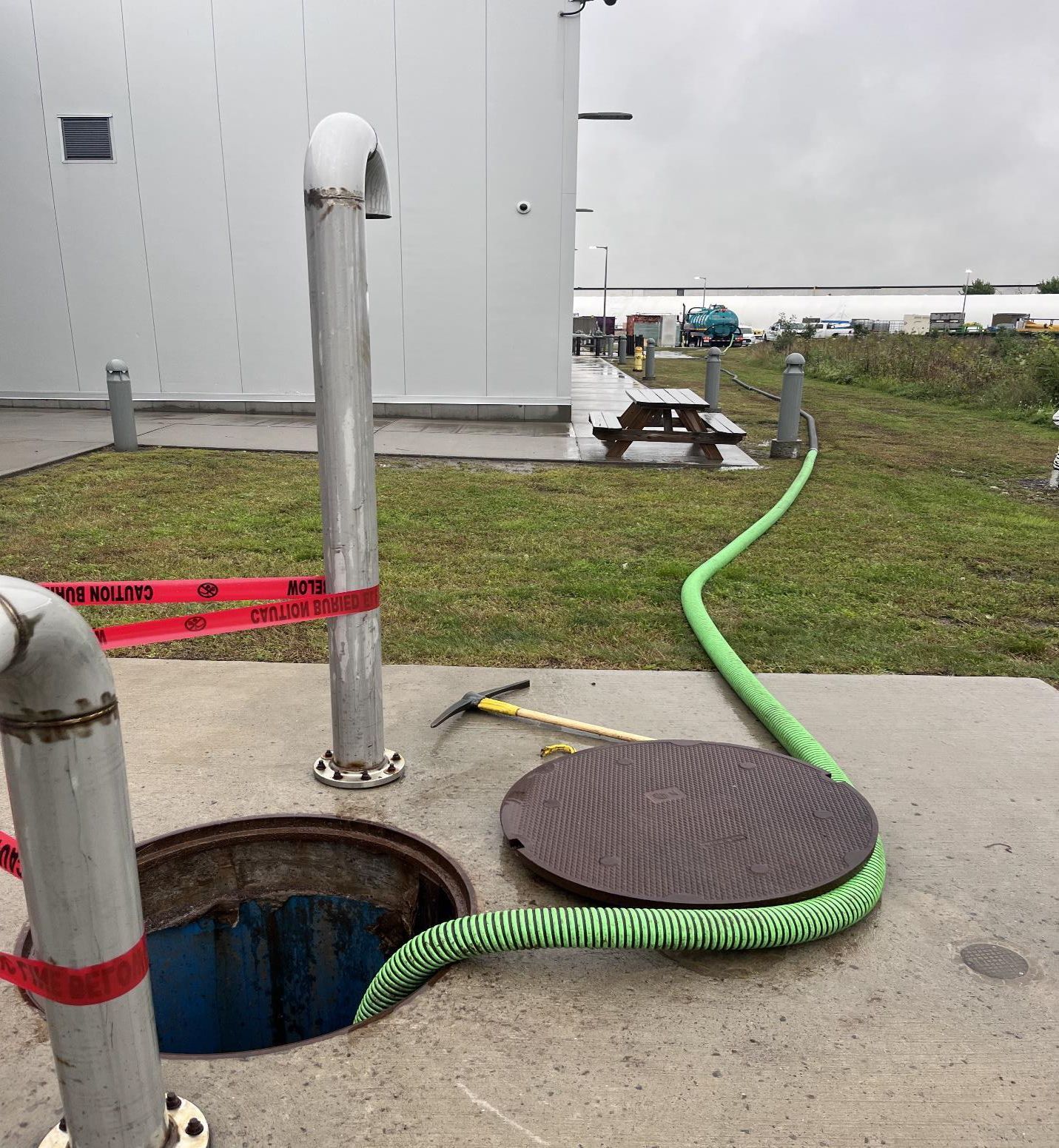 A commercial septic tank cleaning services.
