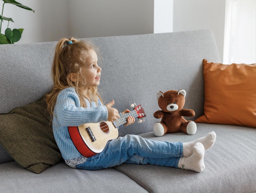 kid playing instrument