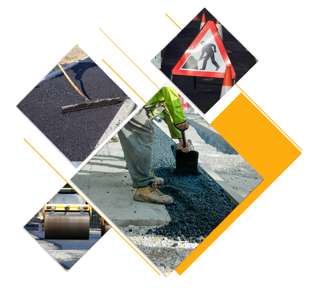 Signage and a Few of Man Repair the Footpath — Sydney, Nsw — C & C Asphalt Pty Ltd Signage and a Few of Man Repair the Footpath — Sydney, Nsw — C & C Asphalt Pty Ltd