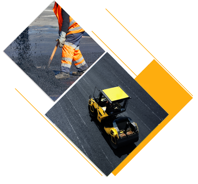 A Worker Set Up Asphalt and a Road Roller — Sydney, Nsw — C & C Asphalt Pty Ltd