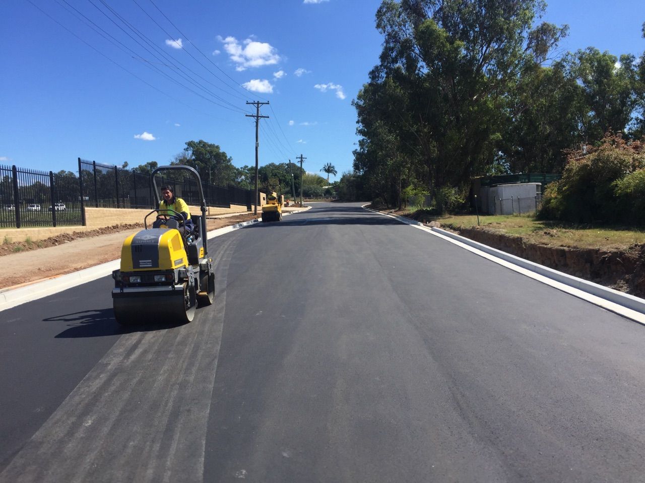 Road Repair with a Small Road Roller — Sydney, Nsw — C & C Asphalt Pty Ltd