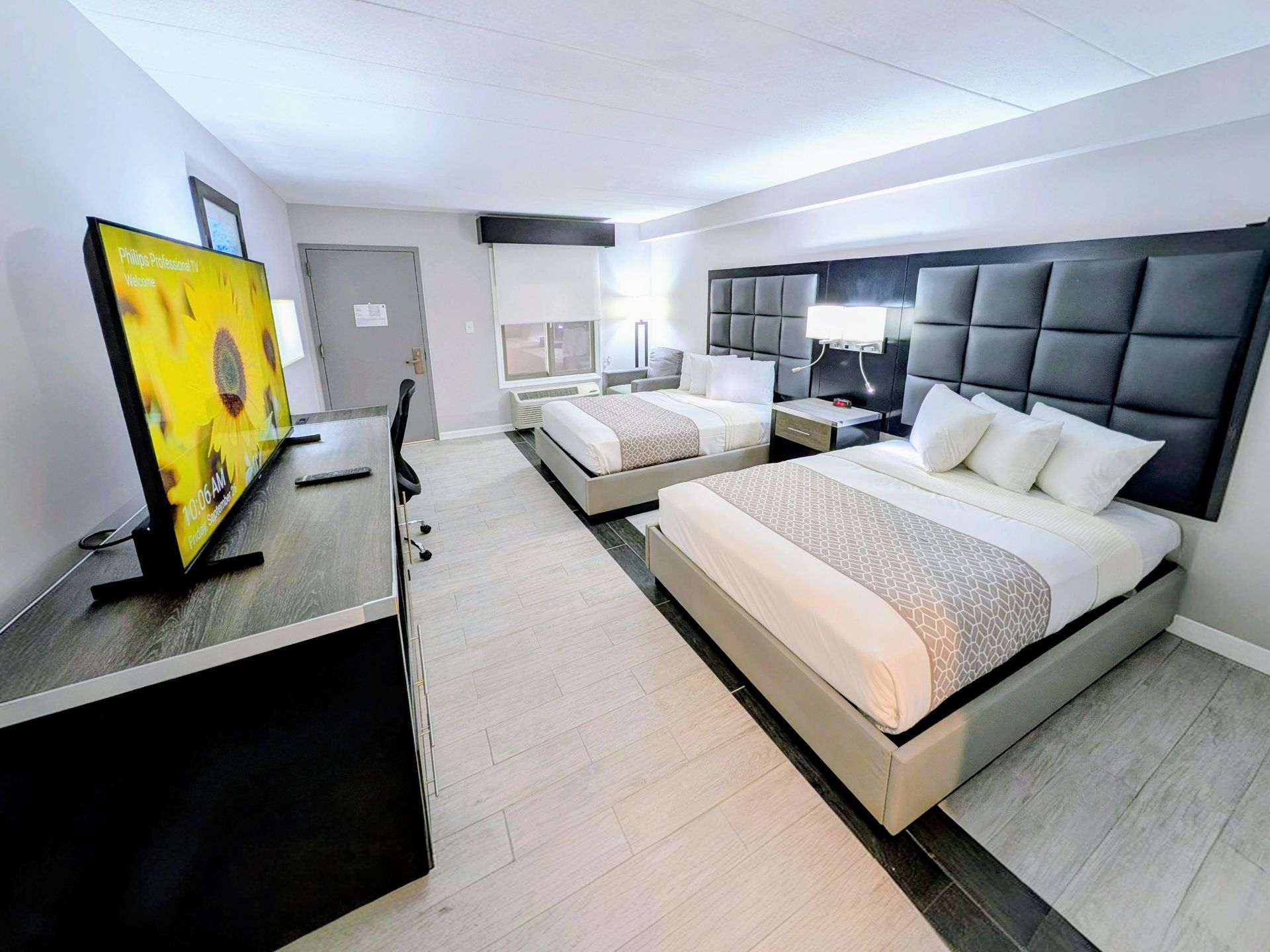 room with two beds