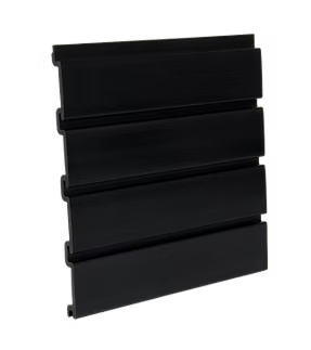 Black PVC Slatwall Color Option