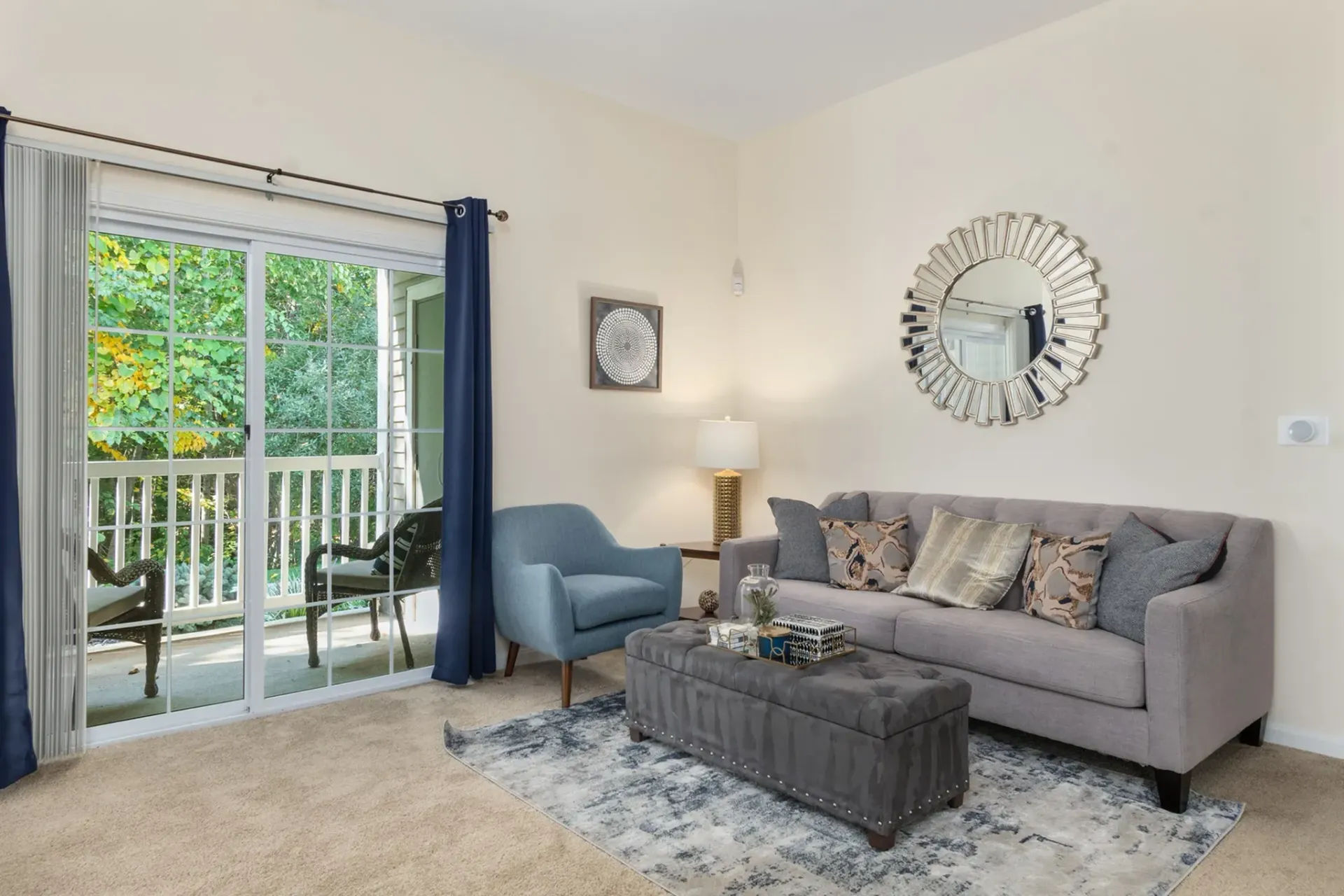 Living room at The Ledges at Johnston.