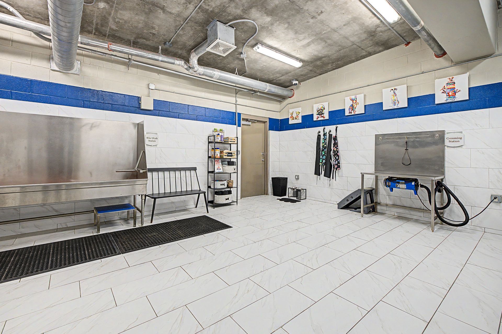 Bright pet spa at Olympus at Memorial, offering townhomes for rent in the Memorial area of Houston, TX.