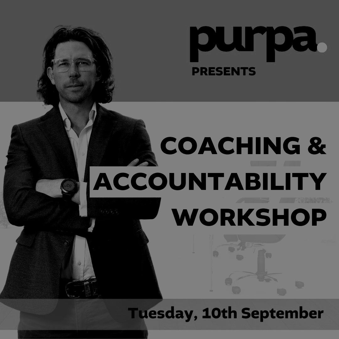 Purpa presents a coaching and accountability workshop with chris black.