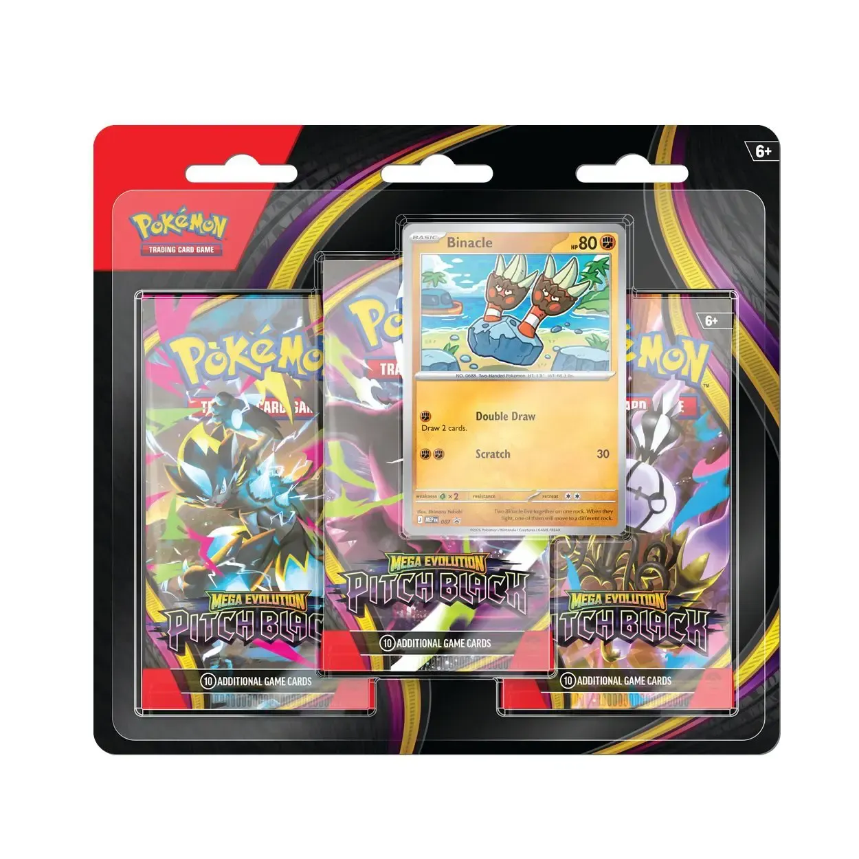 Pitch Black 3-pack Blister Binacle