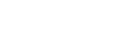 Minimalist logo of a white mountain and gold sun rising over waves on a light background