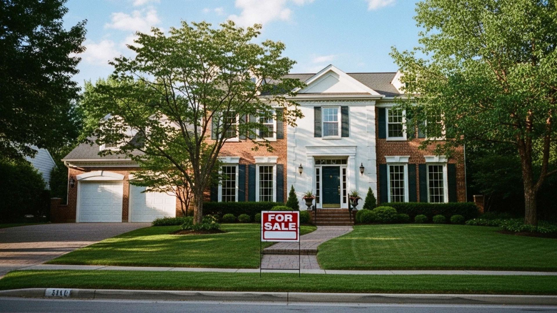 A two-story house with a