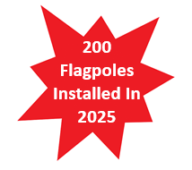 200 Flagpole installed in 2025