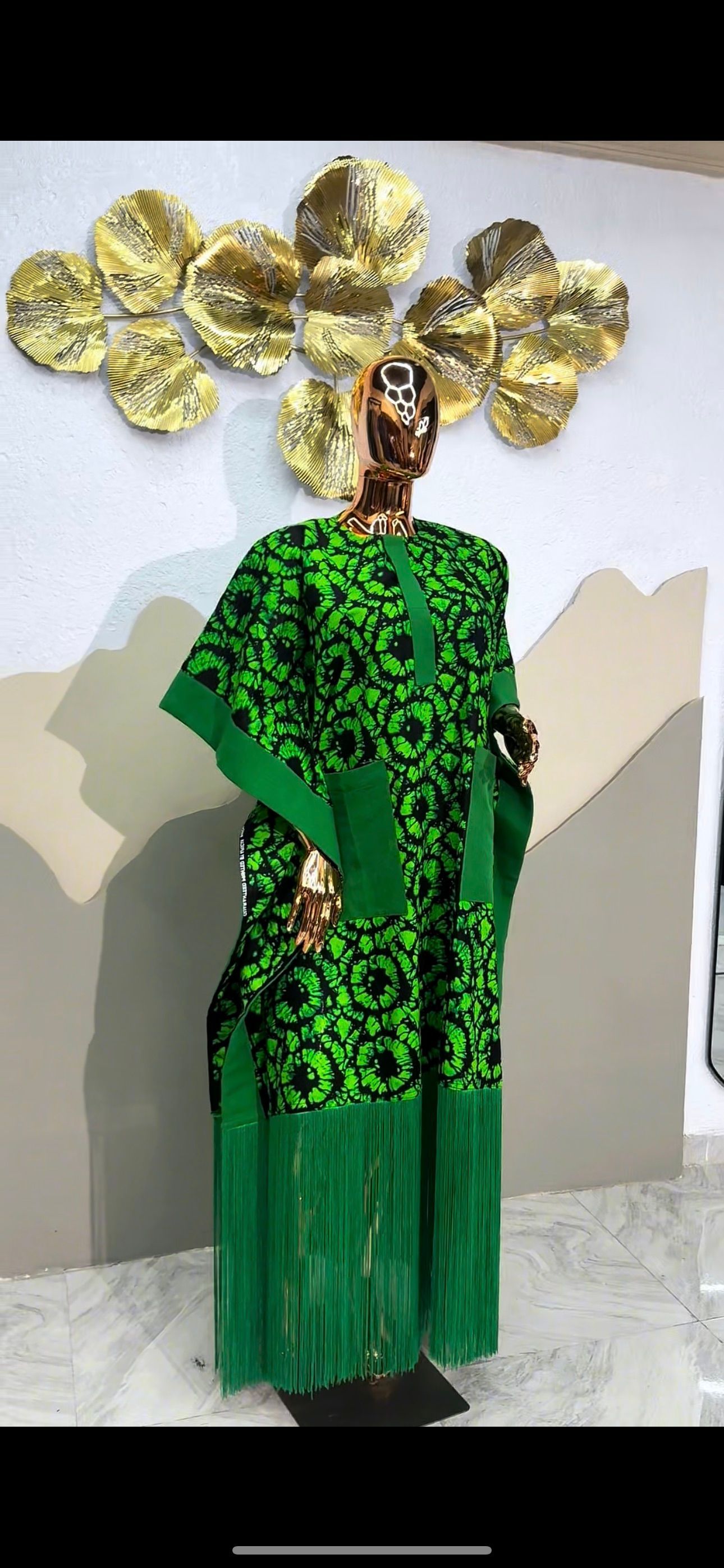 Luxury Printed Fringe Kaftan