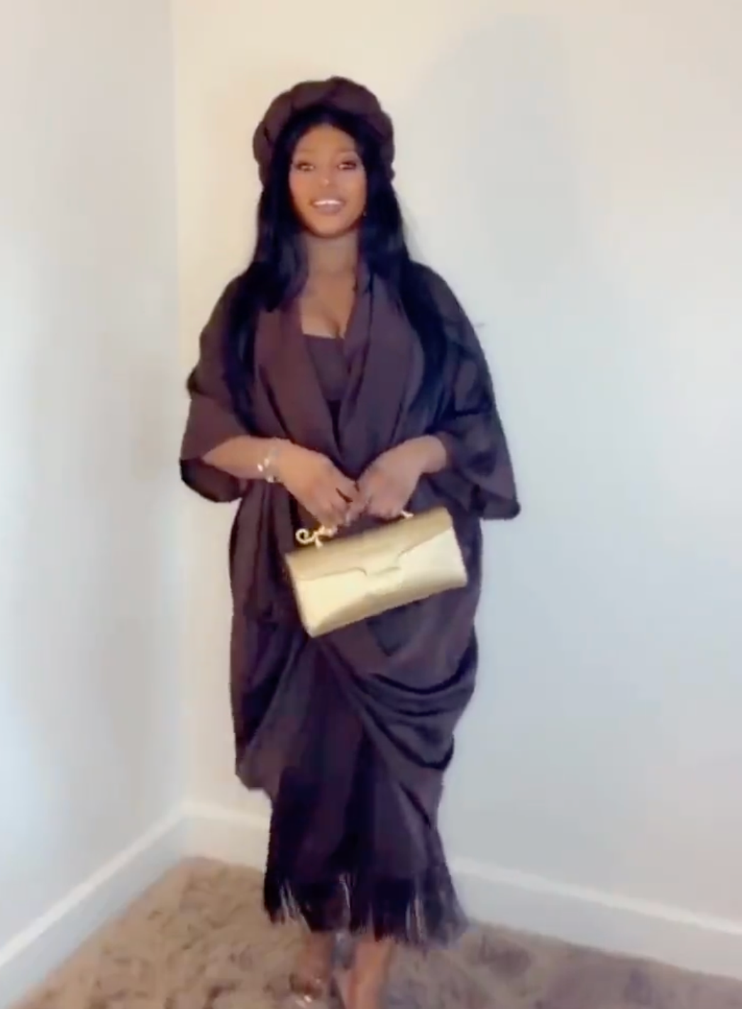 Adele flair Luxury Brown Dress