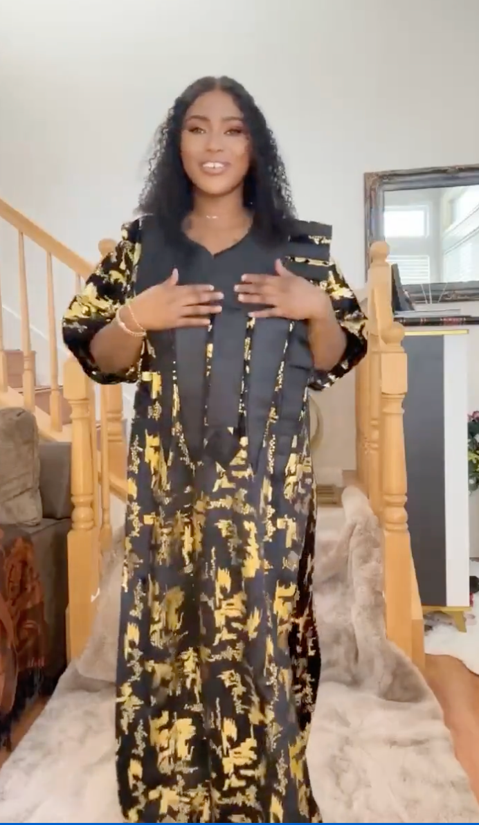 Touch of Gold long African Dress