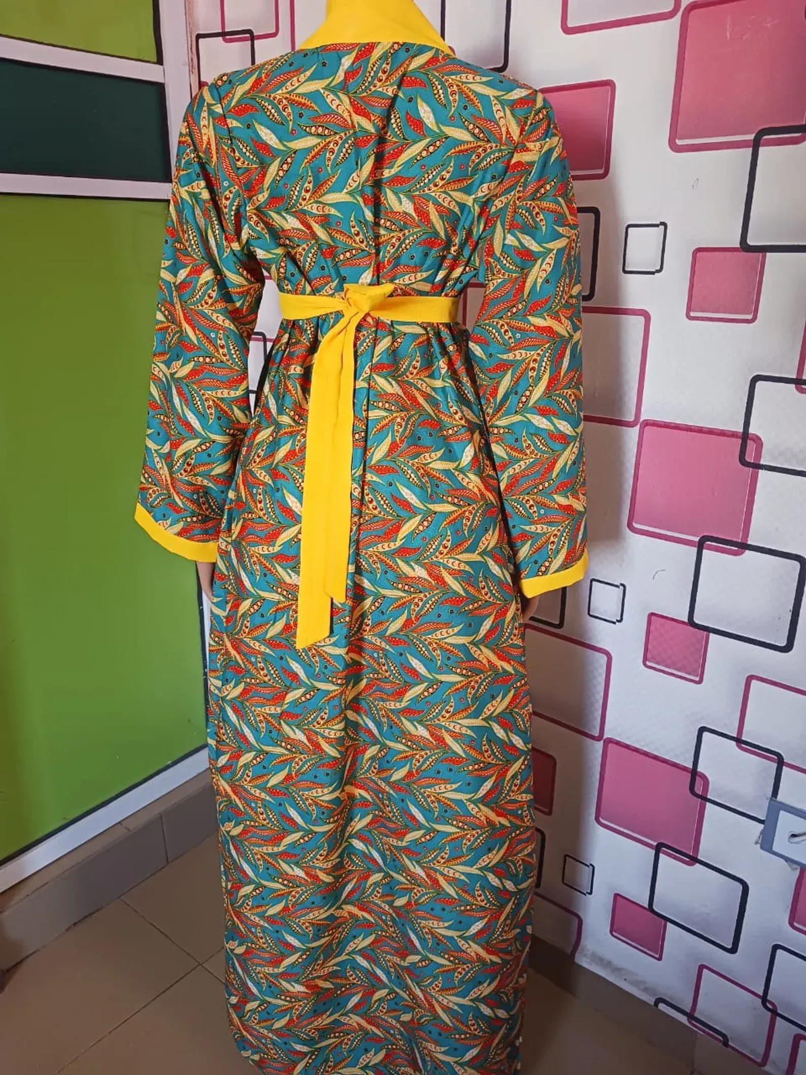 Heavenly Printed Lapel - Green