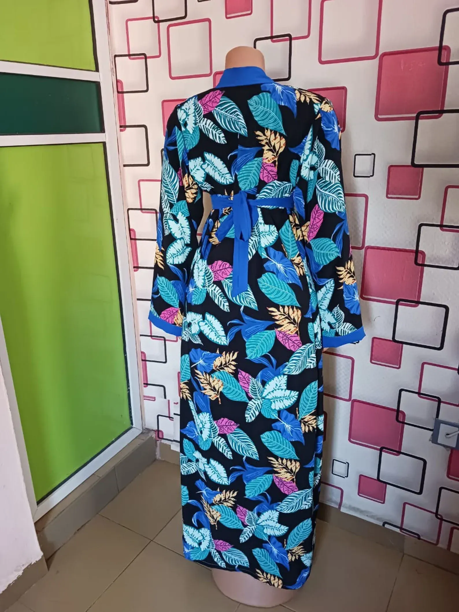 Heavenly Printed Lapel - Blue