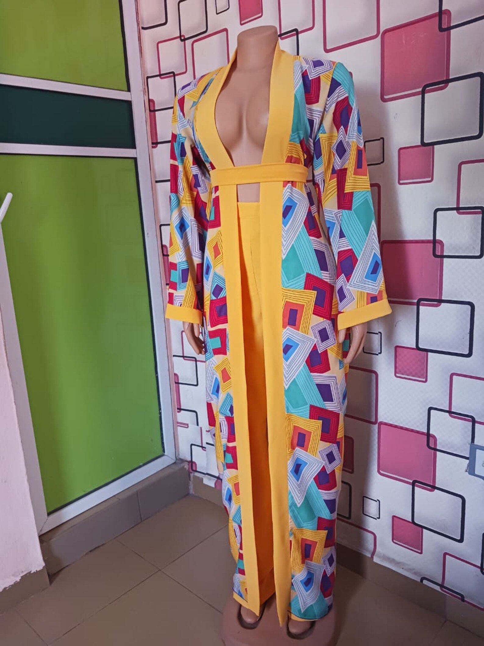 Heavenly Printed Lapel - Multicolor