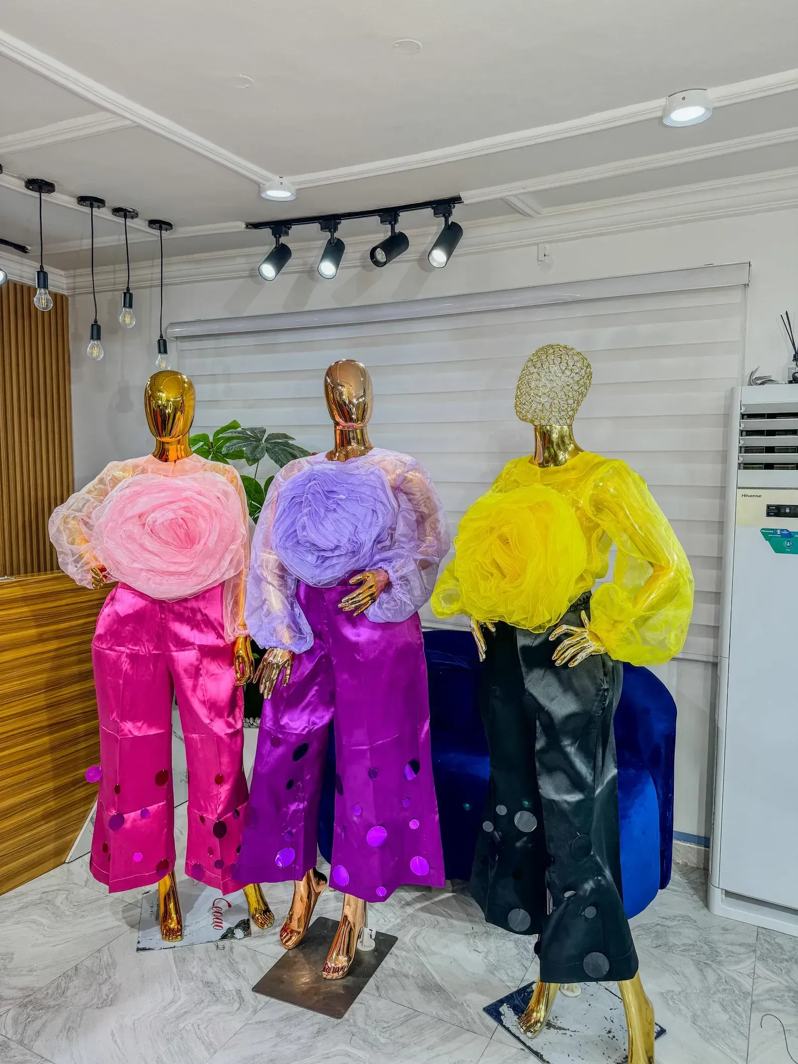 Fluffy Sparkling Satin Blouse and Pants freestyle.