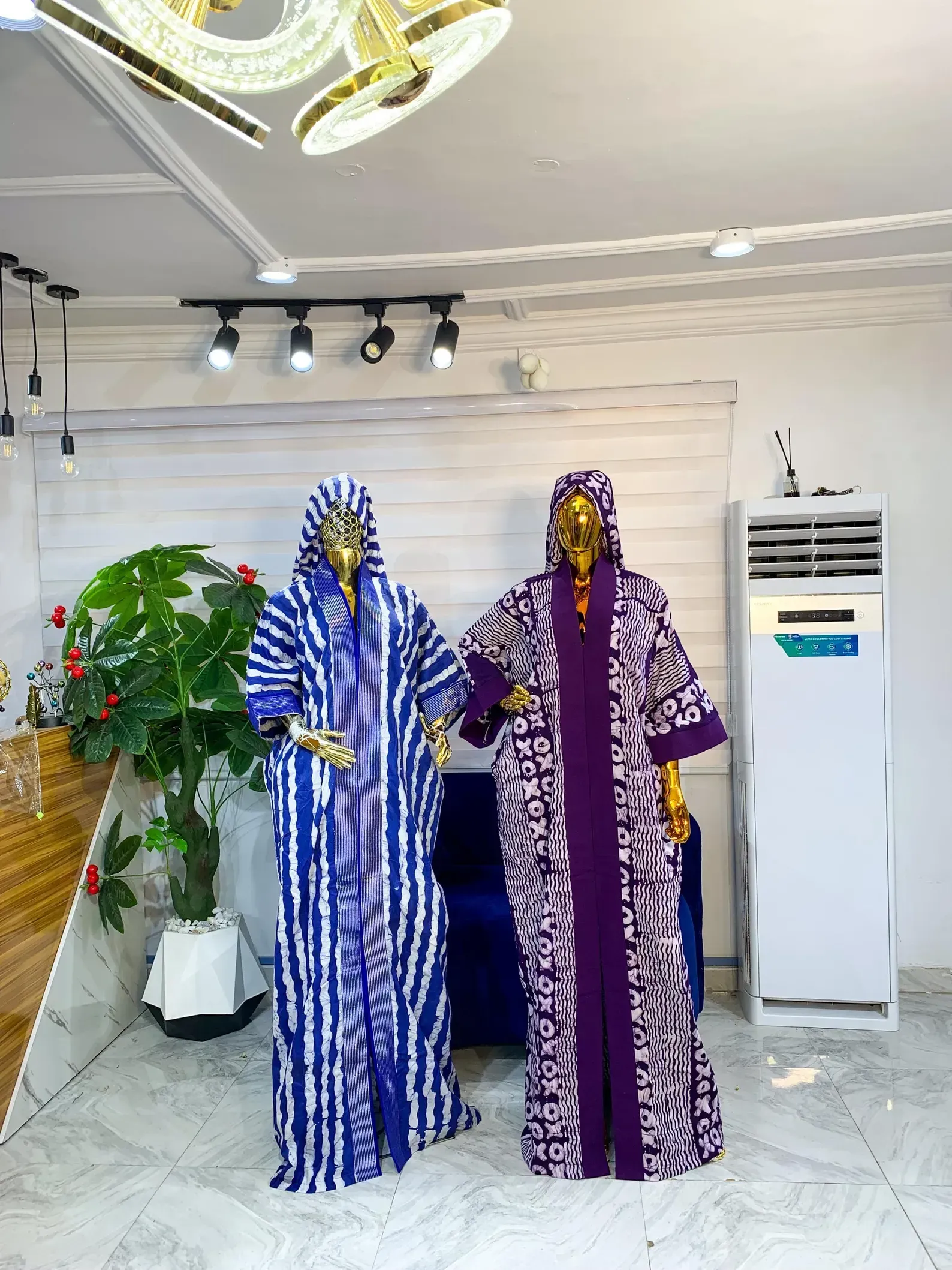 Aya Floral Dress - Blue and Purple