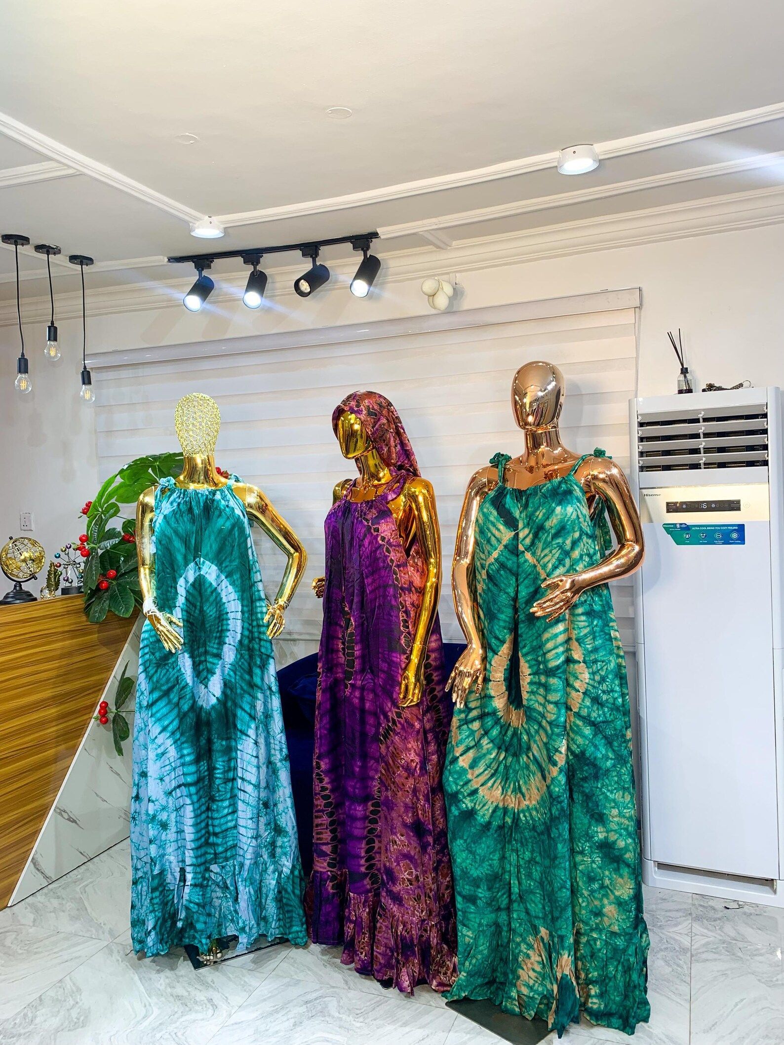 Dafne Adire Ankara Long Dress - Multiple Colors