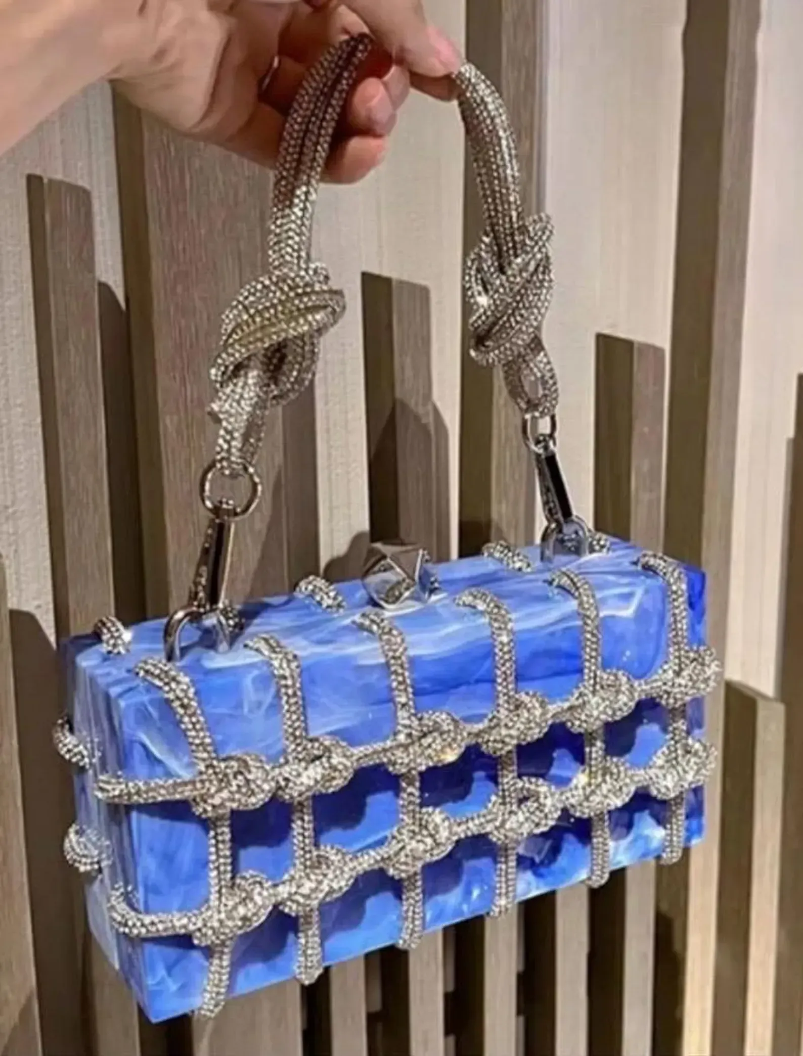 Blue Stripes Clutch