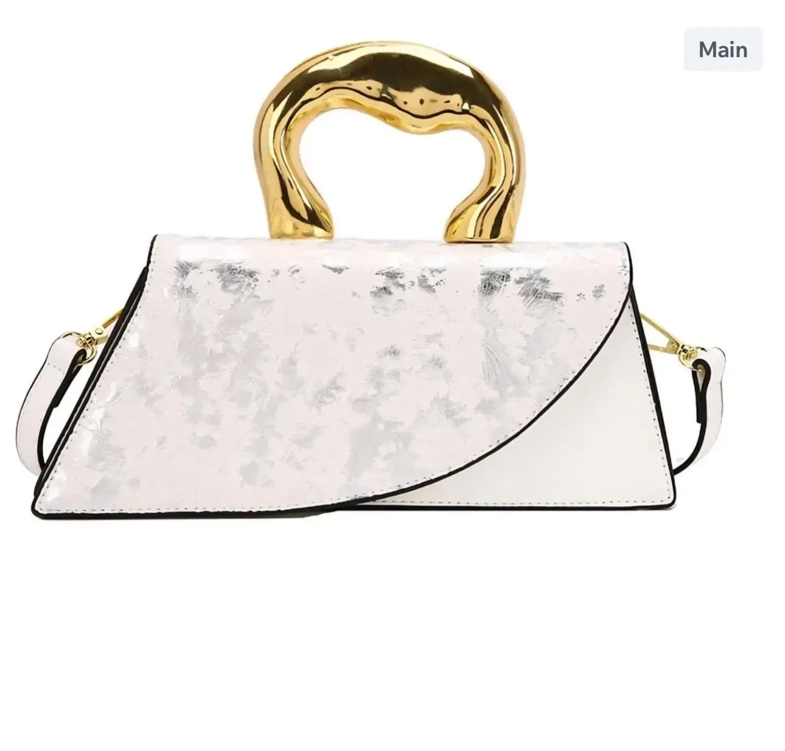 White Boujee Clutch