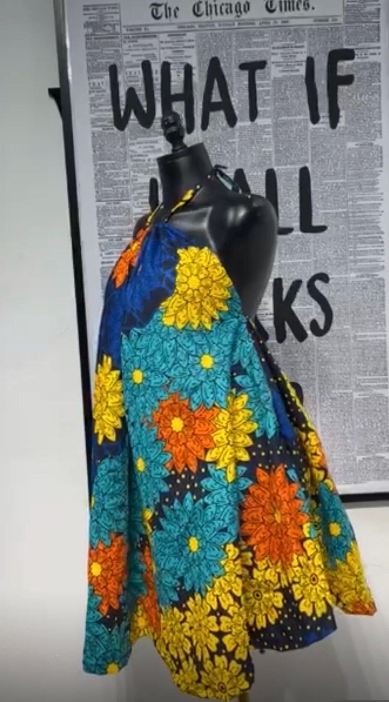 Open Back mini Dress Yellow Floral