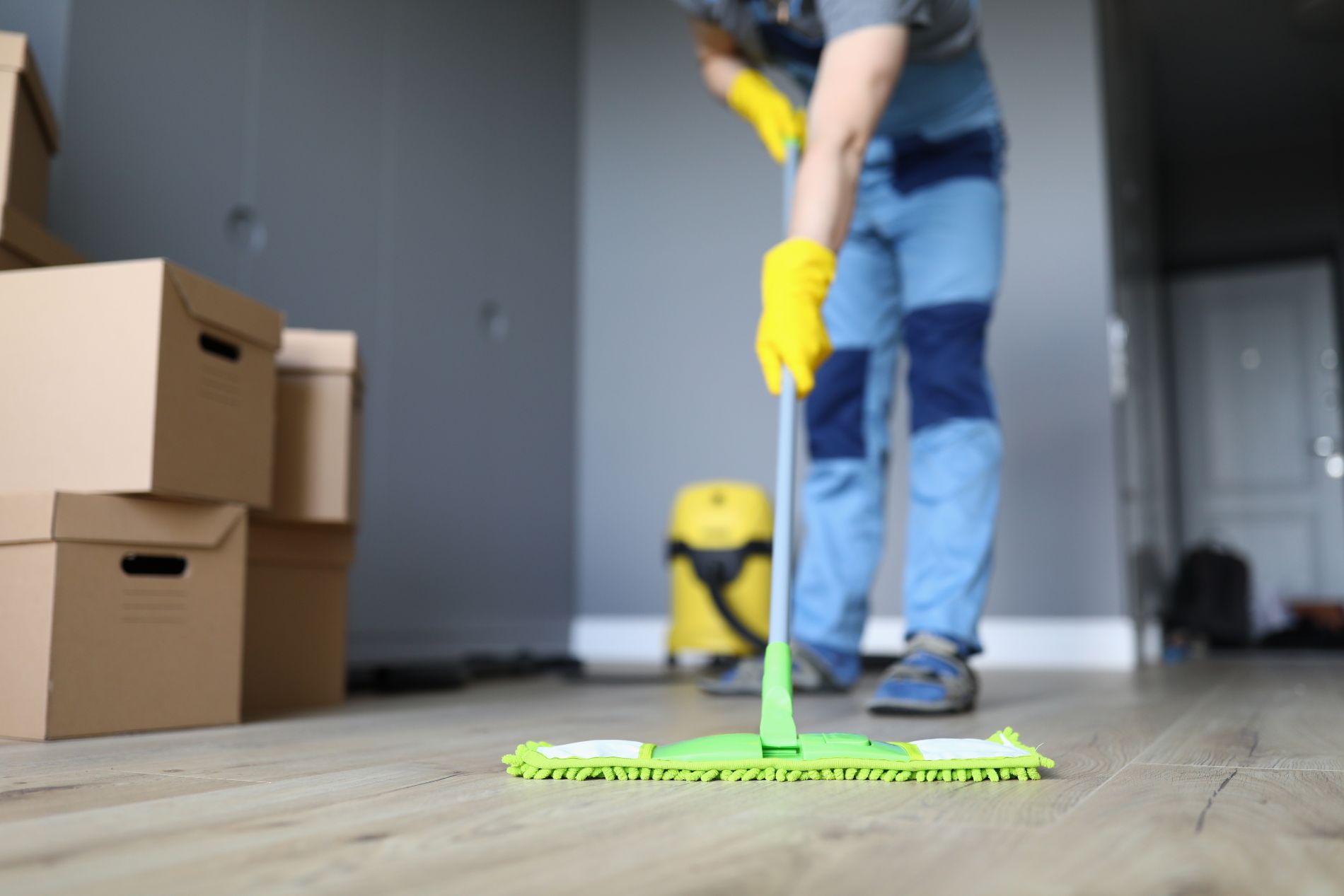 Mopping a floor
