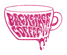 A cup with the words backpacked coffee written on it