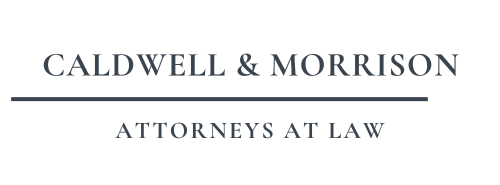 The logo for caldwell & morrison attorneys at law