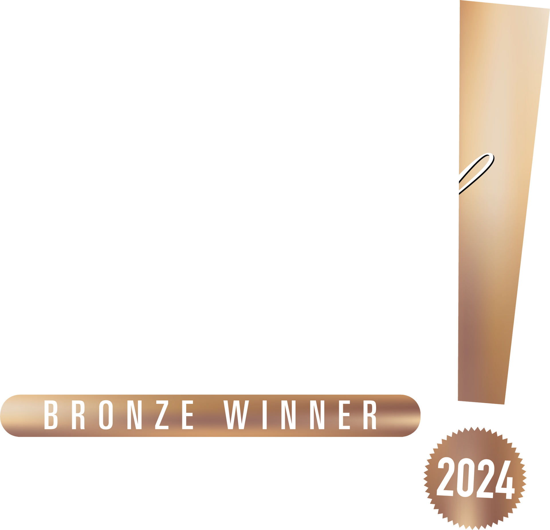 A picture of a bronze winner badge for 2024.