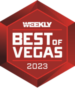 A weekly best of vegas badge for 2023