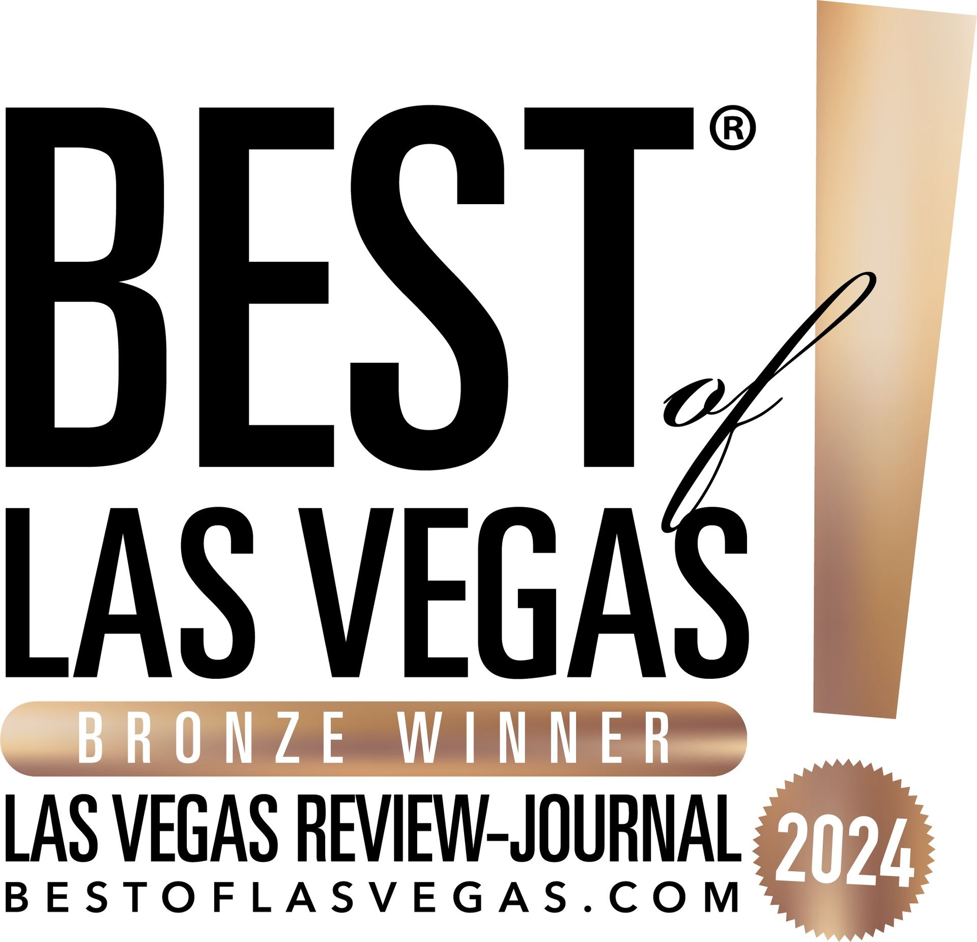 The logo for the best of las vegas bronze winner las vegas review-journal.