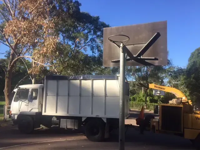 Company Vehicle Parked Near Work Area — Bennett's Tree Service in Redhead, NSW