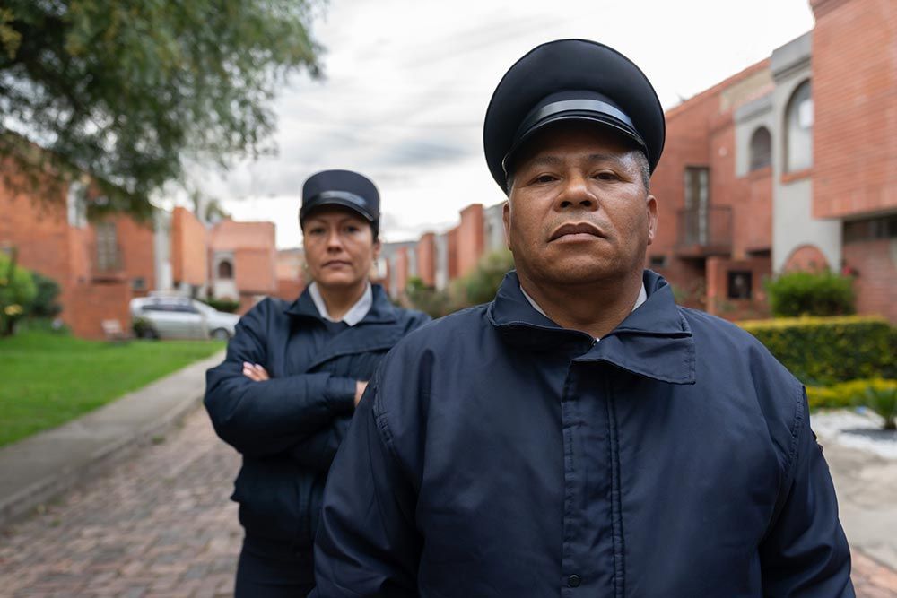 Close-up of the DPS Security's team guards providing construction security services in Denver, CO