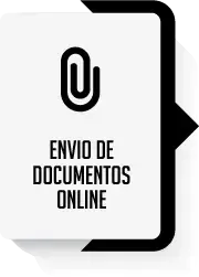 Um clipe de papel com as palavras envio de documentos online escritas nele.