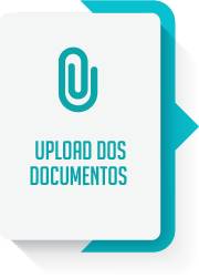 Um clipe de papel com as palavras upload dos documentos escritas nele.