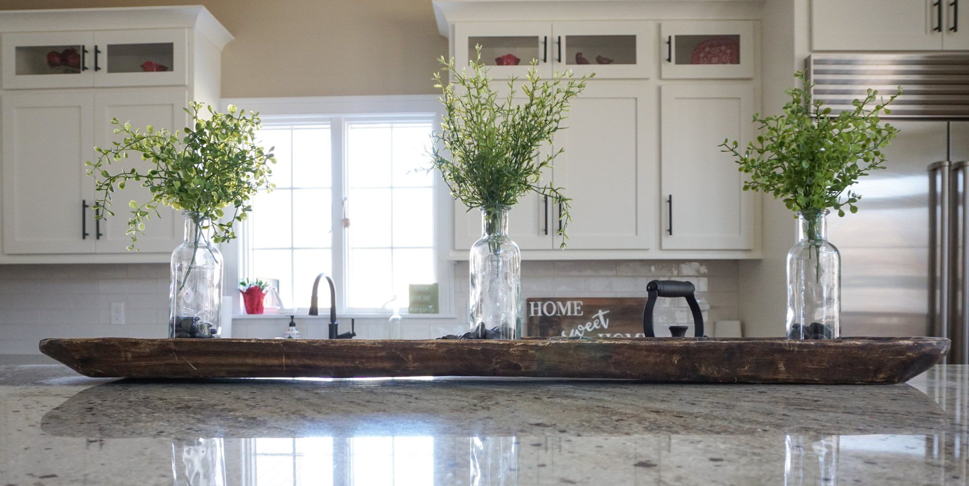 earth tone modern kitchen design in Hampden County 