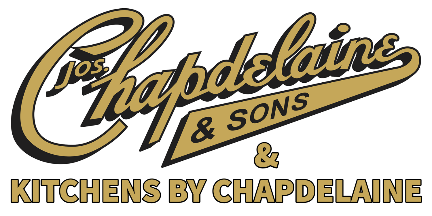 The logo for jos chapdelaine & sons kitchens by chapdelaine