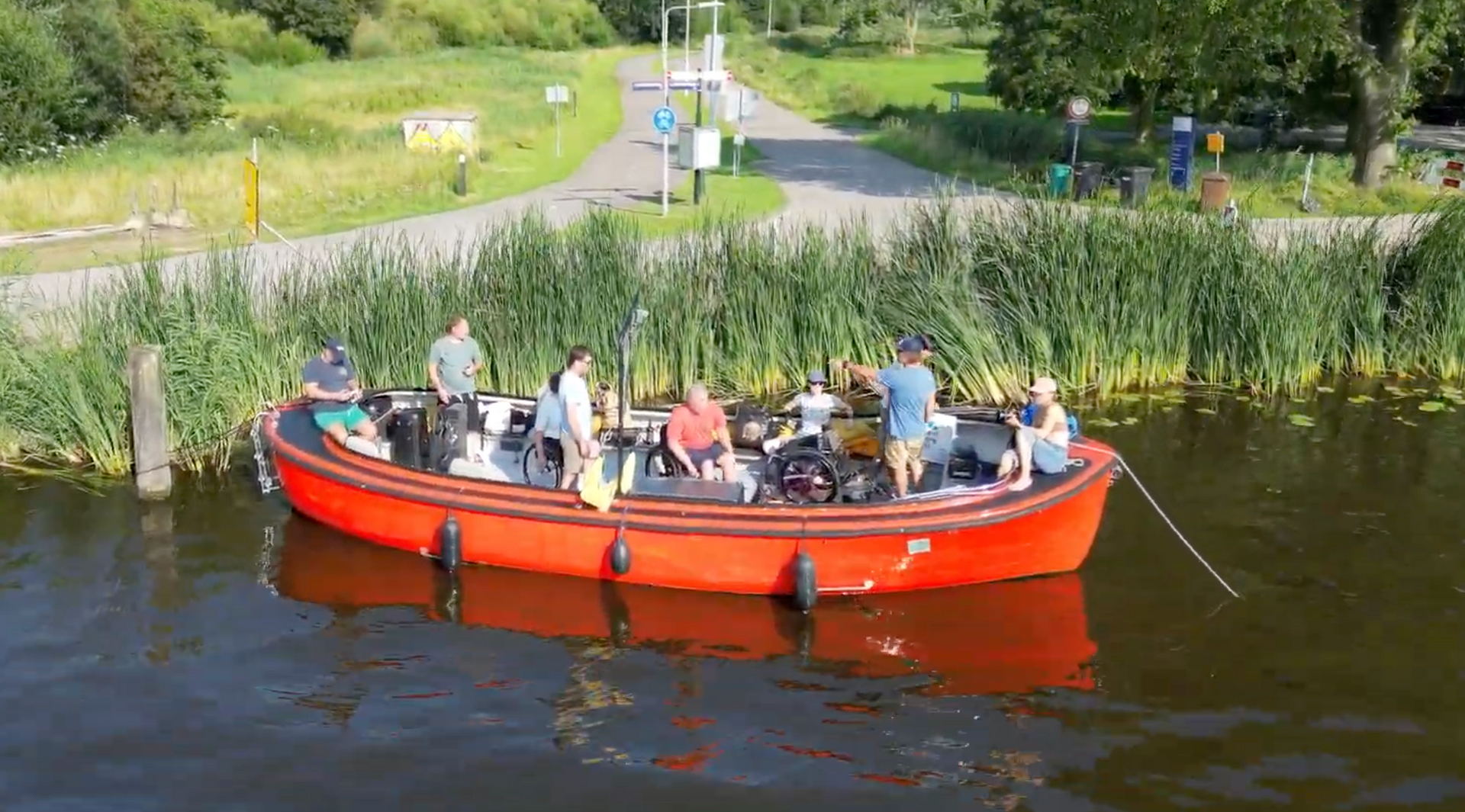 Spacious and comfortable seating on a fully accessible Amsterdam boat.