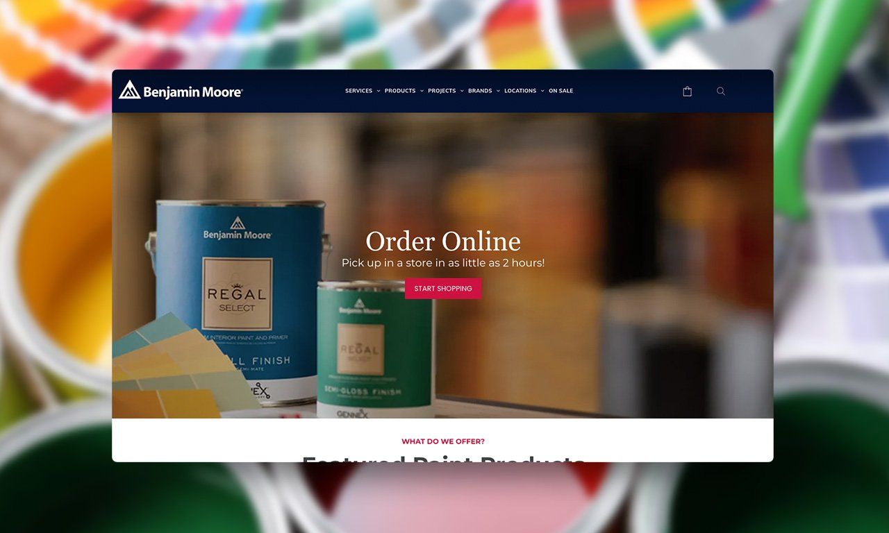 A website that says order online on it