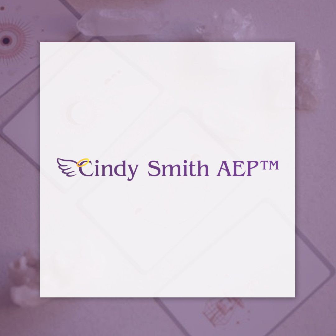 Cindy smith aep logo on a purple background