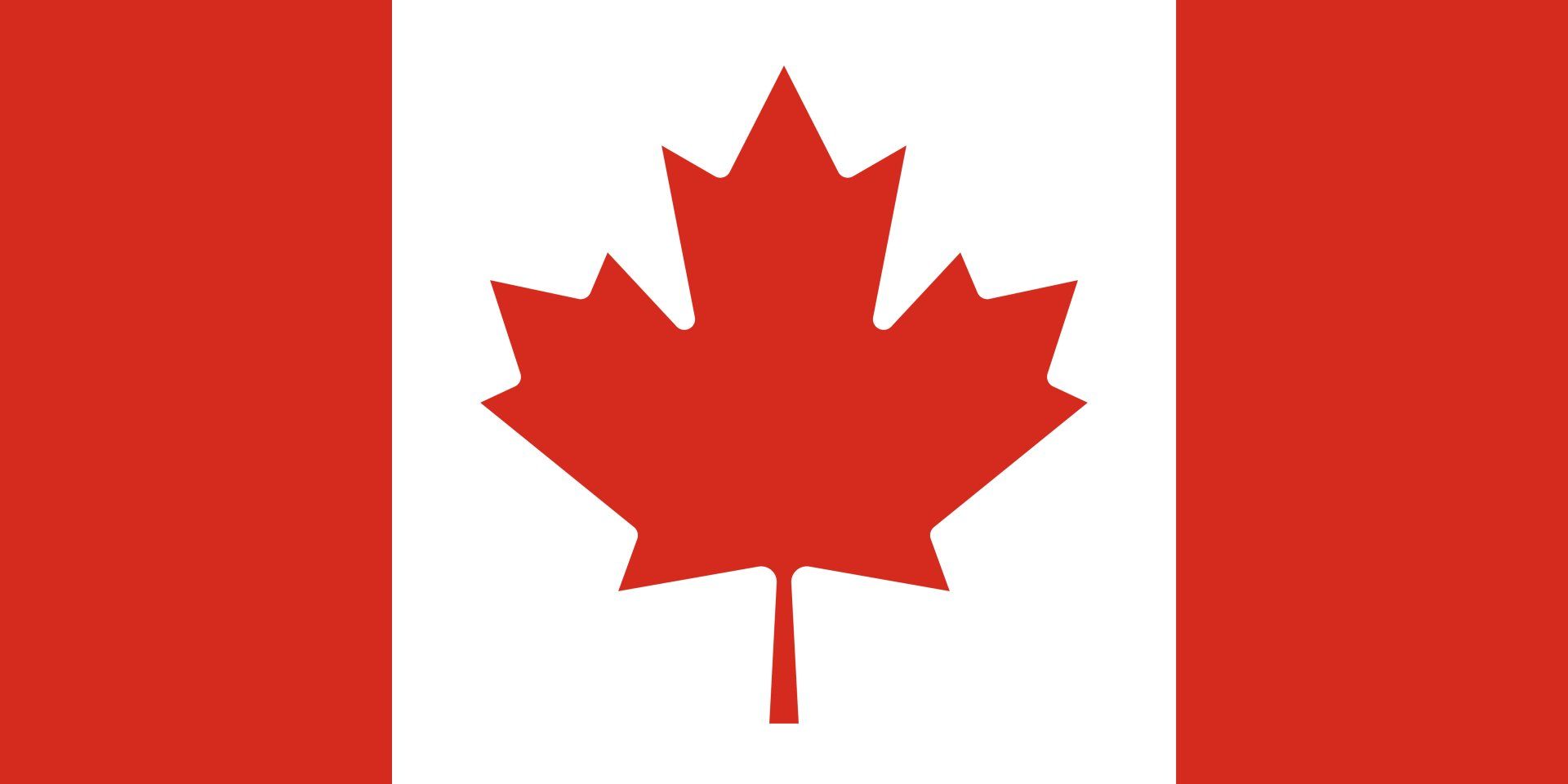 The canadian flag has a red maple leaf on it.