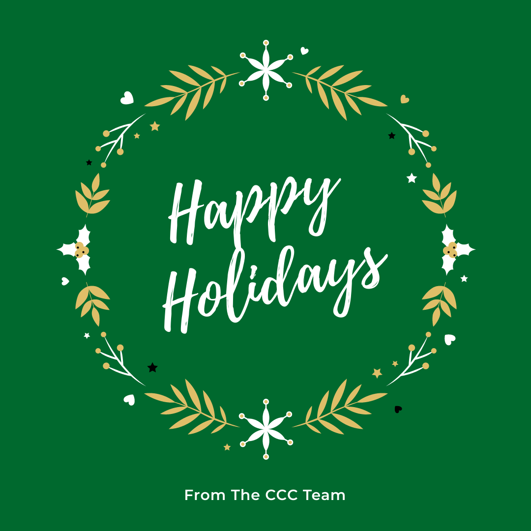 A green background with the words `` happy holidays '' written on it